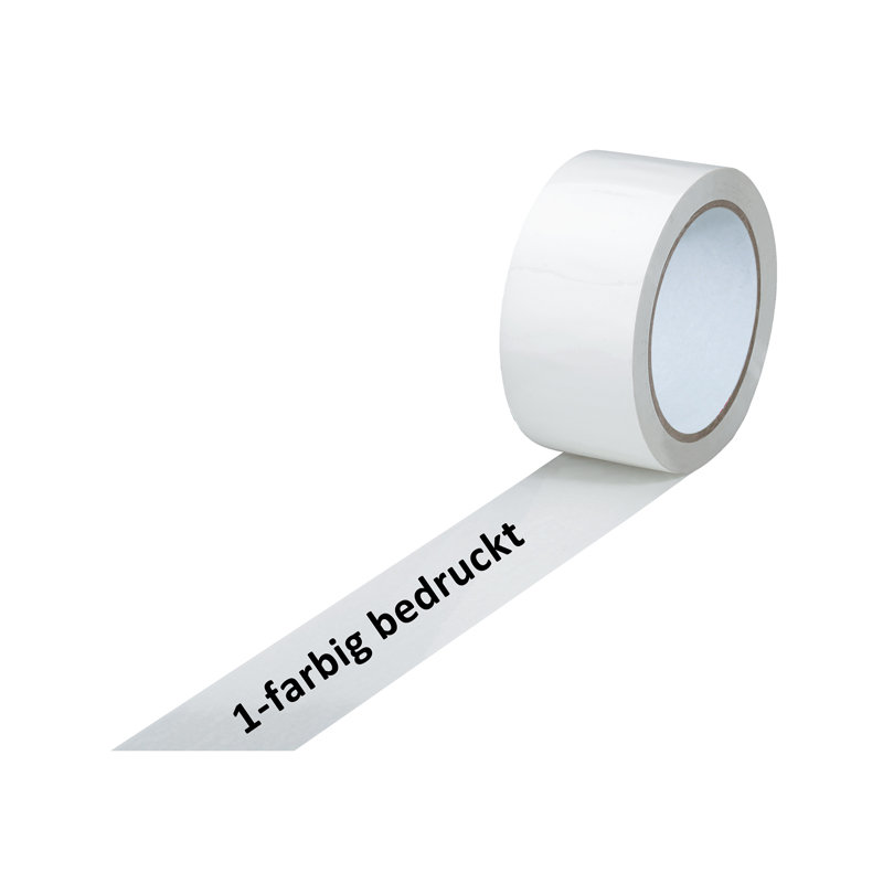 PVC-Band, extra stark, weiß, 1-farbig bedruckt