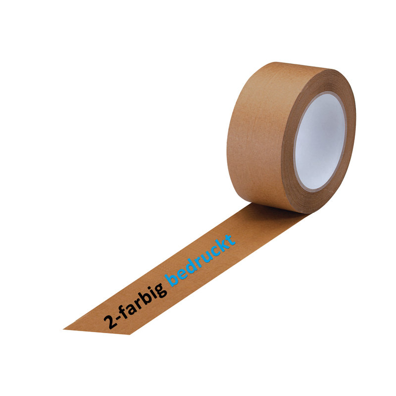 Papierpackband, braun, 2-farbig bedruckt
