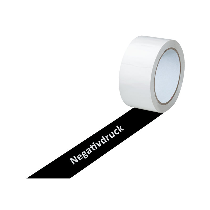 PVC-Band, weiß, 1-farbig bedruckt, negativ