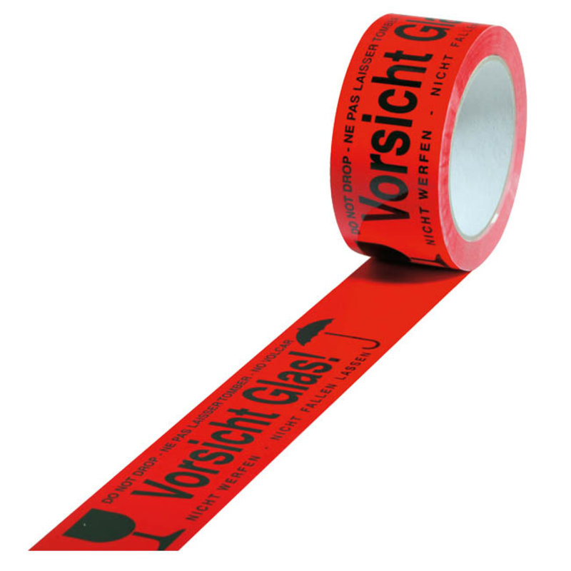 PP-Warn-Klebeband Vorsicht Glas