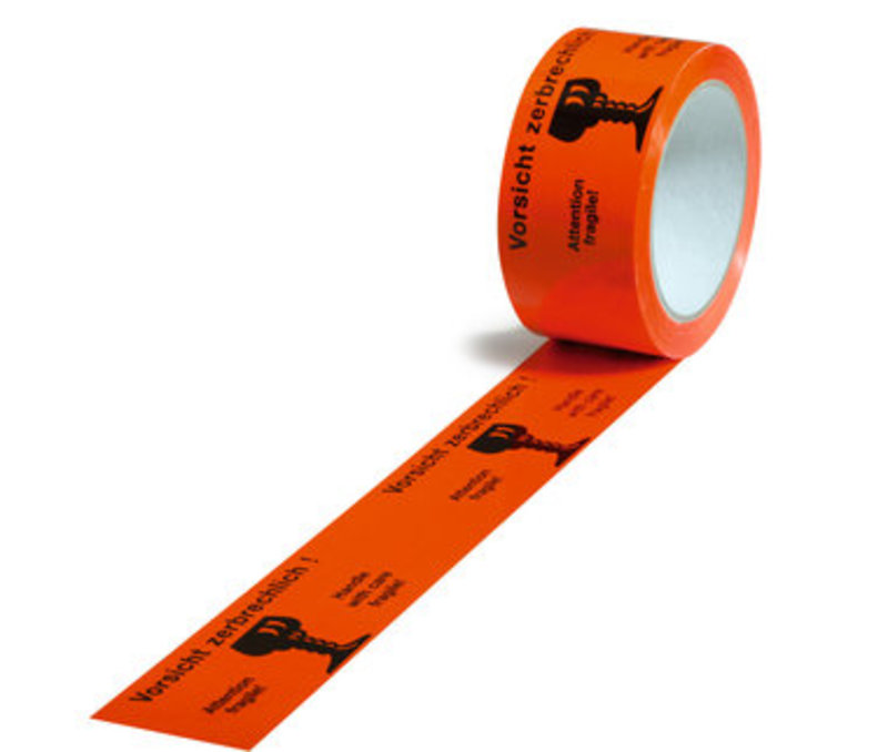 PP-Warn-Klebeband Zerbrechlich