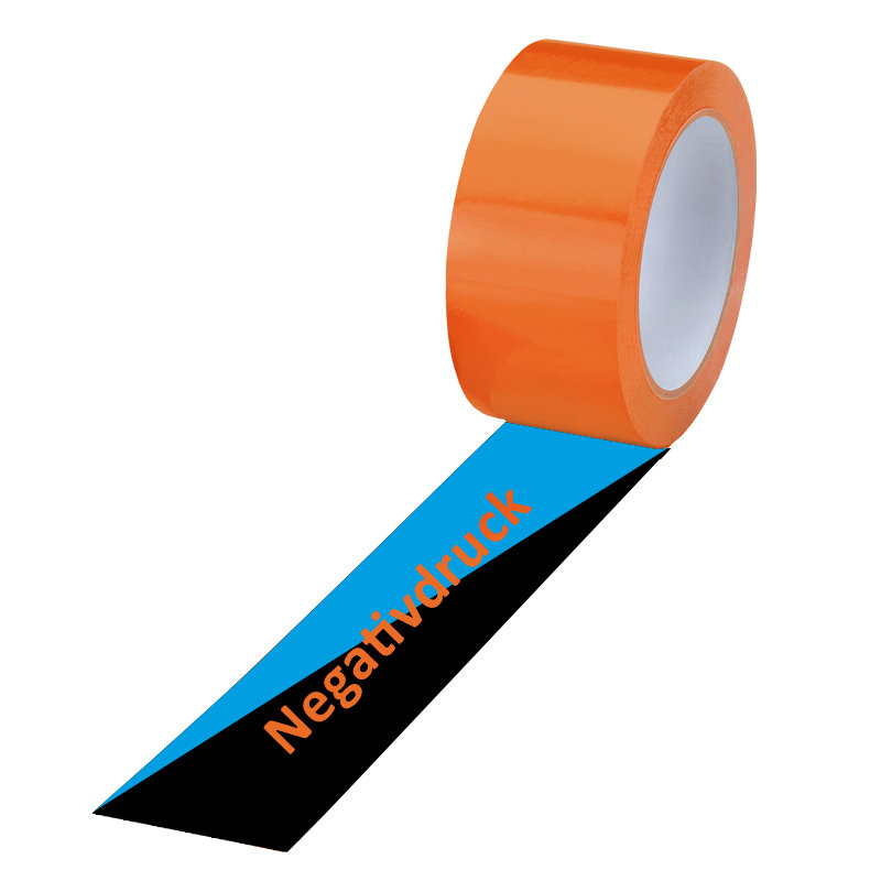 PVC-Band, amerikaorange, 2-farbig negativ bedruckt