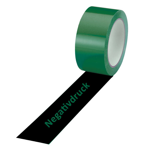 PVC-Band, grün, 1-farbig negativ bedruckt